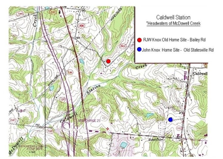 John Knox's home site on Old Statesville Road