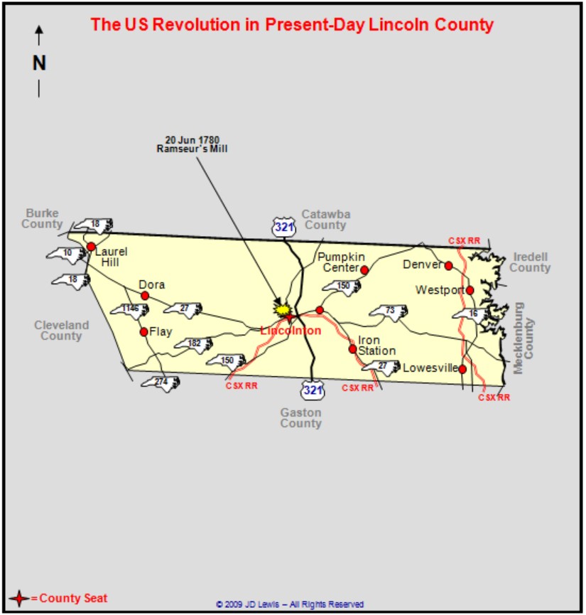 Map of the Battle of Ramseur's Mill