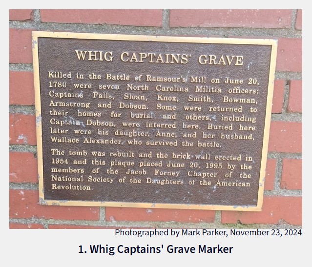 Whig Captains Grave Marker